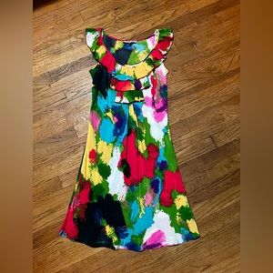 💖Beautiful💖Anthropologie Beth Bowley💖Watercolor💖100% Silk Sundress💖Sz 6